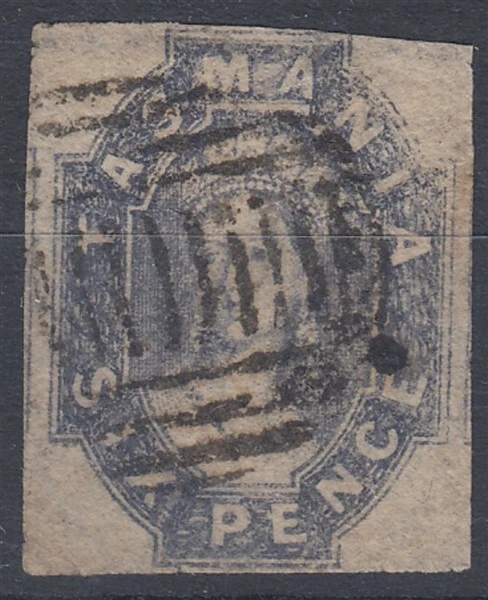 AUSTRALIA TASMANIA 1860-67 QV IMPERF FFQ 6d. USADO (ID:131/D50628) Foto 1 de 1