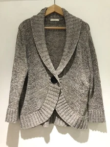 M&S Oatmeal Cardigan Size 20 Button Detail V Neck - Picture 1 of 7