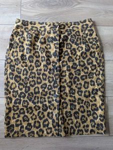 Lauren By Ralph Lauren Pencil Skirt Linen Cotton Blend UK12 Button Down CS - Picture 1 of 3