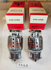 A320 Pair of National KT88 Tubes - China. Same Date Code! Test Great! - Picture 1 of 2