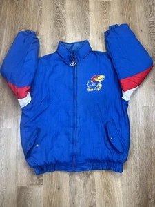Vintage Kansas Jayhawks Jacke Herren Large Blau NCAA Basketball Logo Athletic 90s - Bild 1 von 12