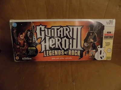 Wii Guitar Hero III Legends of Rock Les Paul Guitar Controller senza gioco - Immagine 1 di 4