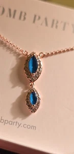 Bomb Party September 2022 Necklace RBP5293 Just the Thing Lab-created Sapphire - Picture 1 of 5