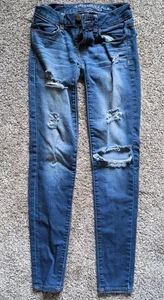 American Eagle Next Level Stretch Jeggings Damen Größe 00 zerrissen distressed - Bild 1 von 7