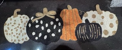 NWT Max Studio Fall Halloween Pumpkin Beaded 12 x 36" Table Runner - Image 1 of 4