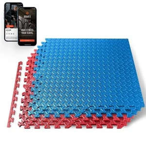 SQUATZ 6 pcs. Thick Puzzle Exercise Mat, EVA Foam Interlocking Tiles Protective - Picture 1 of 7