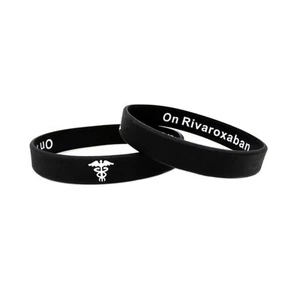 Pulsera discreta Rivaroxaban banda de alerta médica anticoagulante para sangre Reino Unido - Imagen 1 de 14
