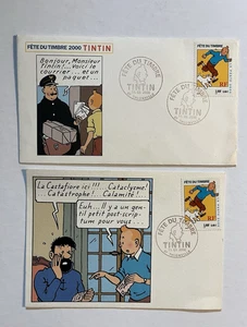TINTIN / Hergé  Carte + enveloppe CACHET 1er JOUR FÊTE DU TIMBRE 1999  LA POSTE - Picture 1 of 6