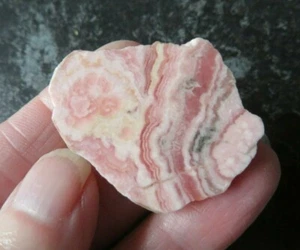 RARE LOVELY RHODOCHROSITE (12.8 grams / 38 mm) SLICE (11) 'UNCONDITIONAL LOVE' - Foto 1 di 7