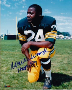 WILLIE WOOD SIGNED GREEN BAY PACKERS 8X10 PHOTO HOF89 #1 RIP! - Picture 1 of 1