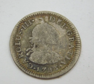 1783 Mo 1/2 Reale F.F. Mexico Silver Coin (550) - Image 1 of 2