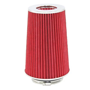 Red 10" Tall Pro-Flo Washable Conical Air Filter with 3", 3.5" and 4" Inlet - Bild 1 von 1