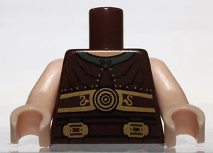 Lego dunkelbraune Torso Rüstung gerippt mit Scheiben Schnallen Dastan - Bild 1 von 1