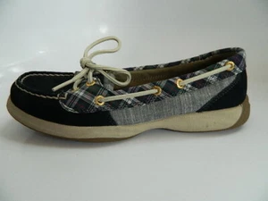 Womens Sperry Top-Sider Laguna Navy Plaid Shoes Size 6.5M w\Orignal box - Picture 1 of 12
