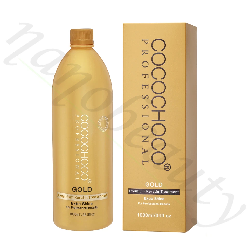 Cocochoco Gold Brazilian Keratin Hair Treatment Blow Dry  Straightening 1 Litre - Image 1 of 1