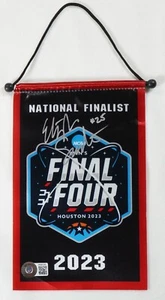 Elijah Saunders Signed 2023 SDSU Aztecs NCAA Final Four 4 Mini Banner BAS COA - Picture 1 of 24