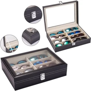 Caja de almacenamiento organizadora de 8 ranuras para gafas de sol con soporte para gafas - Imagen 1 de 14