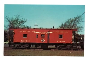 Cartolina: Caboose moderno in acciaio, ferrovia Erie, come nuova - Foto 1 di 2