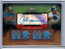 2010 Topps Sterling Andre Dawson Career Chronicles Quad Relic Auto #'ed 04/10