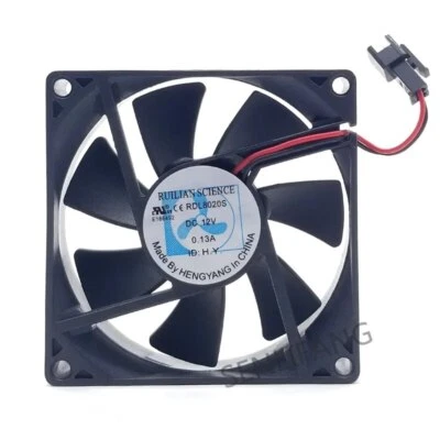 For RDL8020S DC12V 0.13A 80*80*20MM 2 Wire Cooling Fan - Image 1 of 3