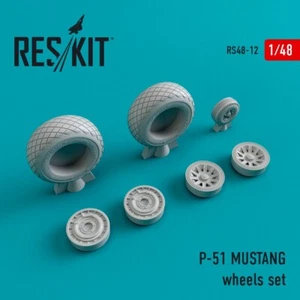 1/48 ResKit RS48-0012 North American P-51 Mustang Wheels set 3D Printed - Picture 1 of 1