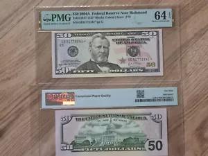 2004 $ 50 Federal Reserve STAR NOTE PMG 64 EPQ - Picture 1 of 3