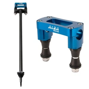 Vástago de dirección Raptor 250 125 Chromoly +1" Billet 7/8 abrazadera Alba Racing 633B - Imagen 1 de 3
