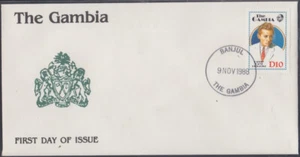 GAMBIA Sc# 774 FDC of DANNY KAYE, FAMOUS COMEDIAN, ACTOR, UN GOODWILL AMBASSADOR - Picture 1 of 1
