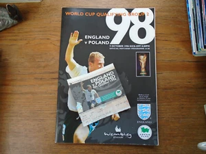 1996 Oct 9 World qualifying group 2 England v Poland Wembley with Ticket - Picture 1 of 1