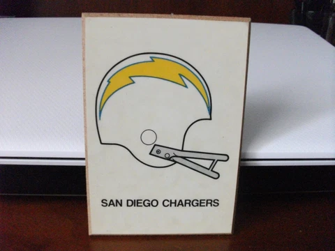 Vintage NFL Football Kentucky Art San Diego Chargers Plaque 5 x 3 1/2 Cover