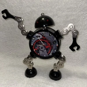 Robo Clock, Black – Robot Clock – Robot Alarm Clock Movable Joints Heavy Duty - Picture 1 of 20