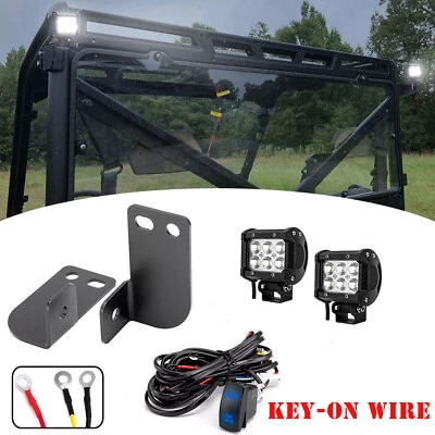 Techo trasero 3" LED vainas soportes y llave en cable kit para Polaris Ranger 570 800 XP 900 Foto 1 de 4