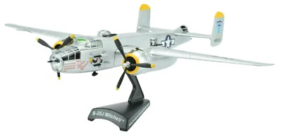 Daron Postage Stamp B-25J Mitchell "Super Rabbit" 1:100 Die-Cast Plane PS5403-15 - Image 1 of 4