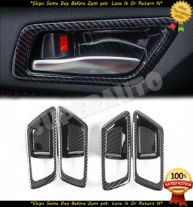 Fits 2016-20 Toyota C-HR 4pcs Inner Carbon Fiber Paint Door Latch Cover Overlays - Bild 1 von 3
