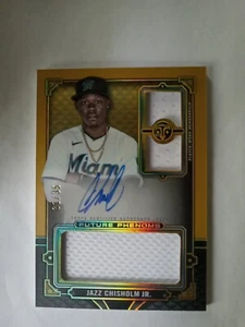 2022 Topps Triple Threads Jazz Chisholm Jr. Future Phenom Auto Relic Gold #31/35 - Picture 1 of 4