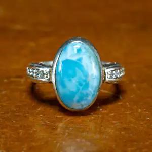 Natürlicher Larimar Ring 925 Silber - 25,65 ct - Bild 1 von 9