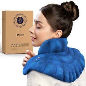 Neck Warmer Microwave Weighted Shoulder Pain Relief Hot Cold Therapy Wrap Blue
