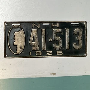 New Hampshire license plate antique 1926 Old Man In Mountain - Picture 1 of 5