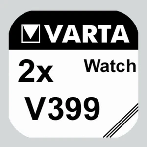 2x V399 Uhren-Batterie Knopfzelle SR57 SR927 AG7 VARTA Neu Silberoxid - Bild 1 von 2