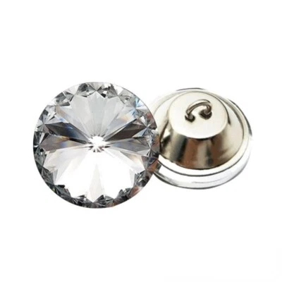 10x DIY Rhinestone Glass Upholstery Buttons Sewing Sofa Bed Headboard Art Decor - Image 1 of 4
