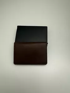 CUERO Hombres Cartera Monedero Delgado Identificación Tarjeta de Crédito Portatarjetas de Visita - Imagen 1 de 4