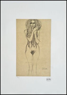 GUSTAV KLIMT * Female Nude...* 70 x 50 cm * signed lithograph * limited # 83/200 - Bild 1 von 4