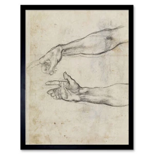 Michelangelo Fresko Noah Sixtinische Kapelle Skizze Gerahmter Druck 30x40 cm - Bild 1 von 29