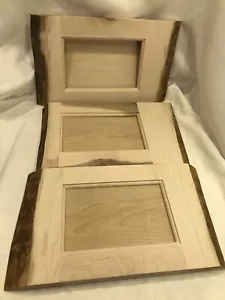 Lot of 3 Raw Natural Live Edge Maple Wood Picture Frame 5" x 8" Rustic Craft Z1 - Picture 1 of 23
