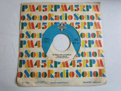 LOS DIABLOS ROJOS «EL BAILE DE LA CONEJA/TRISTE MONTAÑA» 7″ GUARACHA PSYCH PERU - Image 1 of 3