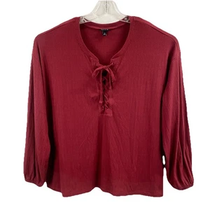 Torrid Super Soft Rib Knit Shirt Womens 3XL Long Sleeve Lace Up Pullover Top - Picture 1 of 11
