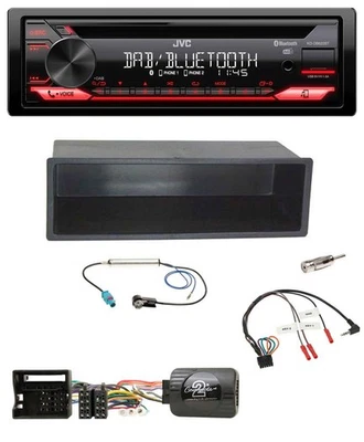 JVC CD DAB USB Bluetooth Lenkrad Autoradio für VW Polo Passat Ablagefach - Bild 1 von 4