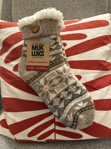 NWT MUK LUKS Womens Cabin Socks Snowflake S/M 5-7 stocking stuffers - Picture 1 of 7
