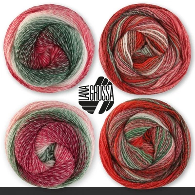 Lana Grossa 100g Christmas Edition Gomitolo Dochtgarn Wolle Stricken 4 Farben - Bild 1 von 4