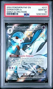 2024 Pokemon Destino Paldeo # 217 Gardevoir EX Lucido Ultra Raro PSA 10 GEM MINT! - Foto 1 di 2